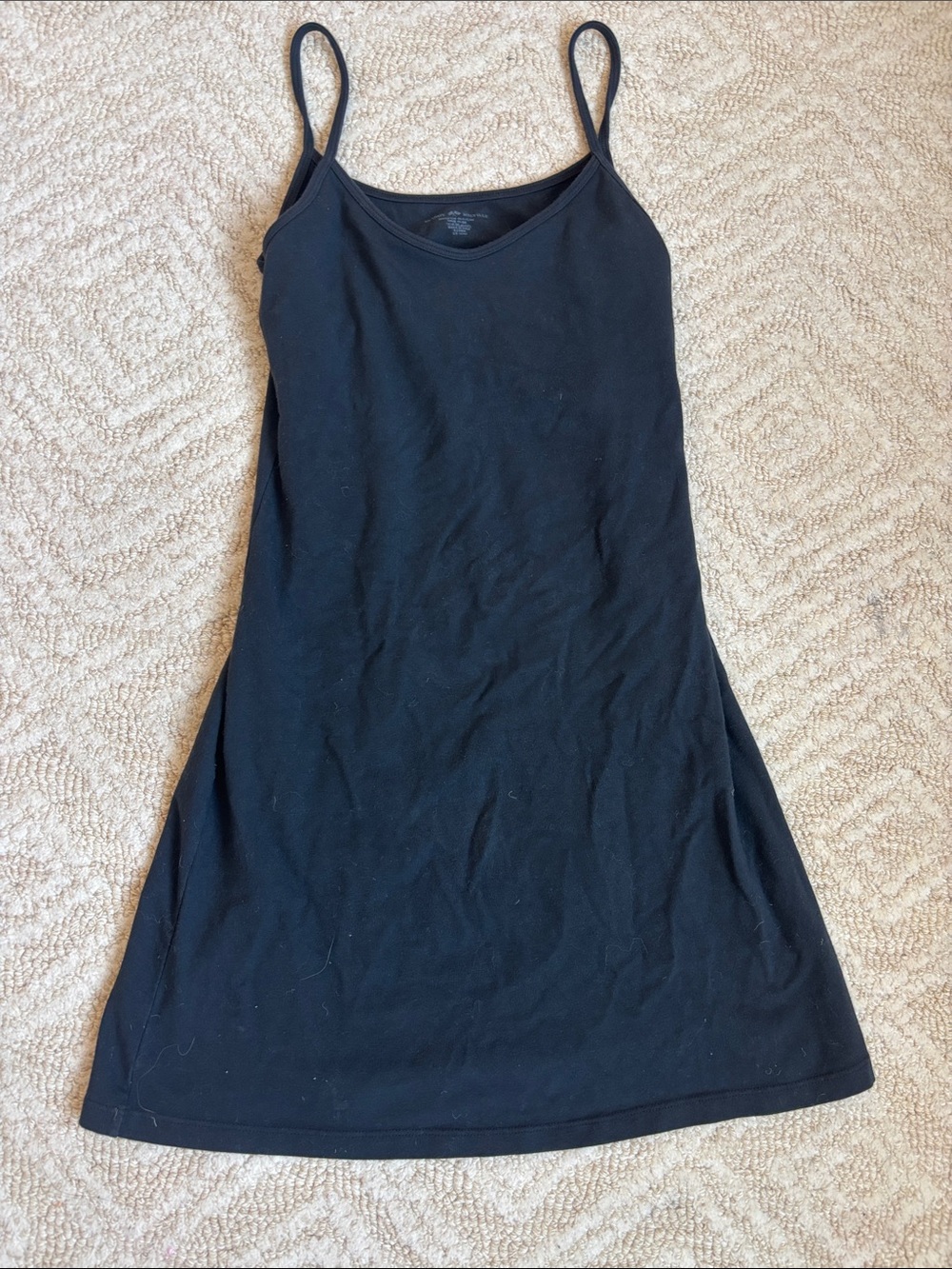 Brandy Melville Black Spaghetti-Strap Mini Dress